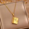 Collar con colgante de acero de titanio con letras de amor para chicas, estilo transfronterizo, con apertura para parejas, estilo nuevo, con personalidad y temperamento, cadena de clavícula.
