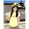 2026 Novo Estilo Desejo Puro Estilo Garota Popular Verão Casual Único Nicho Gola Redonda Manga Curta Camiseta Feminina Slim Fit Versátil Top