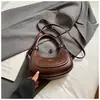 Comércio Exterior Transfronteiriço 2026 Nova Bolsa de Mão Texturizada de Nicho Vintage, Bolsa de Ombro Transversal de Couro Oleado da Moda para o Dia a Dia