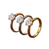 Anillo de Acero de Titanio con Zirconia, Diseño de Seis Garras, Ocho Corazones y Ocho Flechas para Mujer, Anillo de Compromiso y Boda Sencillo y Elegante, Diseño de Nicho