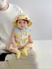 Macacão de Bebê Verão Fino Algodão Puro Bebê Desenho Animado Macacão Sem Mangas Roupa de Engatinhar Roupas de Verão Roupas para Ar Condicionado Externo