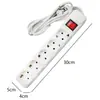 Acessórios de Cobre 1800W com Luz Tomada Tipo Europeu Tipo-C Régua de Tomadas com Plug Russo 2/3/ 5m Régua de Tomadas com Plug Ucraniano