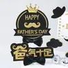 Barba Decorativa para Hornear Día del Padre Pastel Corbata Traje Tarjeta Tarjeta Papá Vacaciones Pastel de Cumpleaños Papá Lleno de Gas