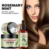 Óleo Essencial para Cuidados com o Cabelo de Alecrim Transfronteiriço 30ml + Máscara Capilar 120g Nutre Profundamente o Cabelo, Deixa uma Fragrância Duradoura, Deixa o Cabelo Macio e Brilhante