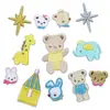 Patche Bordado Casa Pequena Fofa Grampo de Cabelo Urso Fofo Pano Decorativo Patche Bolsa Desenho Animado Bordado Autoadesivo
