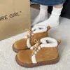 Botas de Nieve Cálidas de Felpa Gruesa para Mujer, Nueva Colección Primavera/Invierno 2026, Suela Gruesa, con Cordones, Forro de Felpa Adicional, Suela Suave, Zapatos Cálidos de Moda