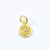 National Tide elegante placa oca zhou família mesmo estilo imitação areia ouro estilo antigo feliz fortuna pingente DIY joias acessórios