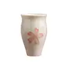 Taza de té de flor de cerezo de cerámica, juego de té Kung Fu, taza individual, taza de maestro, taza de té para el hogar estilo japonés, taza de té pintada a mano rosa