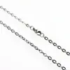3mm60cm em estoque corrente O de aço inoxidável corrente de elos cruzados dourada preta ouro rosa corrente de aço titânio joias de comércio exterior