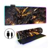 Alfombrilla de Ratón Gundam Super Luminosa RGB Gaming Esports Almohadilla para Teclado LED Engrosada Antideslizante Almohadilla de Mesa Exclusiva de Fábrica