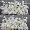 Novo estilo casamento grande estilo arranjo de chão flor simulação flor de seda produto acabado decoração arranjo de flor de eucalipto guia de caminho de palco T arte floral de casamento