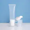 Tubo de embalagem cosmética de 120ml com cabeça de escova de nylon para blush, limpador facial, desinfetante para as mãos, gel de banho, material de embalagem