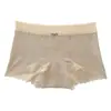Leggings de Algodón Puro Estilo Pastoral Antibacteriano 10A para Mujer de Cintura Media Anti-Exposición con Ribete de Encaje Lindos Calzones tipo Boxer
