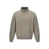 Roupas Vintage Yidao 2026 Outono Novo Retrô Americano Design Jacquard Solto Suéter de Gola Alta com Meio Zíper para Homens