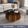 Mesa de Centro para Sala de Estar, Lujo Ligero Moderno Sala de Estar, Pequeña Mesa de Centro Redonda de Placa de Roca para Hogar, Tendencia Ins Minimalista para Balcón