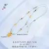 Collar de Mariposa de Cristal Chapado en Oro de Lujo con Diamantes y Perlas Doradas, Nueva Cadena para Suéter de Moda de Gama Alta Estilo Chino para Mujeres