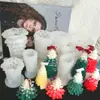 Navidad Árbol de Navidad Campana de Navidad molde de silicona de azúcar DIY chocolate gota de pegamento aromaterapia molde de yeso vela