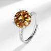 Anillo chapado en platino de 5 quilates con ocho corazones y ocho flechas para mujer, venta al por mayor, con sonido explosivo.