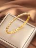 Pulsera con Forma de Serpiente Estilo Europeo y Americano, Chapada en Cobre con Oro Real y Circonita, Pulsera Ins Retro que No se Desvanece para Mujeres