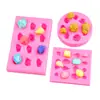 Molde de Silicona para Epoxy de Cristal Ske Anillo Colgante Molde para Colgante de Arete DIY Molde Redondo de 6 Cavidades para Hacer Pastel