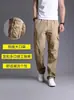 Calças Casuais Finas de Primavera e Verão, Perna Reta Solta Masculina Tamanho Grande Multibolsos Duráveis Calças de Trabalho, Calças Longas da Moda