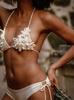 Bikini Sexy de Color Sólido 2026 Nuevo Estilo Traje de Baño de Dos Piezas para Mujer Comercio Transfronterizo Estilo Europeo y Americano con Atar Bikini Fresco