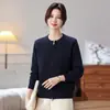 2026 Nuevo Cárdigan con Cremallera Otoño-Invierno Transfronterizo para Madres, Tejido Elegante de Corte Holgado, Abrigo Versátil de Manga Larga