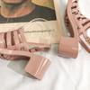 Nuevas sandalias romanas de mujer de verano, sandalias retro de tacón grueso, sandalias de cristal transparente, tacón medio, zapatos de gelatina de plástico, tacón alto, zapatos impermeables