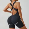Traje de Yoga Enterizo sin Costuras con Estampado de Leopardo y Lazos Cruzados más Vendido de Shein para Fitness, Deportes y Uso Casual de Mujer