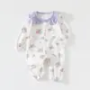 Ropa para Bebé Recién Nacido Primavera y Otoño Algodón Puro Clase A Mono de Manga Larga para Bebé Niña Atuendo de Otoño Lindo Romper de Princesa Dulce