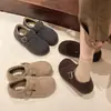 Zapatos de Algodón Peludo para Mujer Invierno 2026 con Aumento Oculto de Altura, Zapatos de Algodón Slip-on para Hombre Perezoso, Pantuflas Cálidas de Felpa