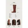 Marca Independente Modelo de Comércio Exterior Outono/Inverno 2025 Casual Salto Baixo Plissado Tamanho Grande 40-45 Fivela de Cinto Cor Sólida Botas de Cano Alto