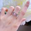 Longlong Ouro Novo Prata S925 Diamante de Alto Carbono Formato de Coração 5*5 Moda Amor Diamante Rosa Pequeno Anel de Diamante Joias Femininas Presente