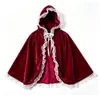 Capa de cosplay de Halloween, capa de estilo oscuro, capa con capucha navideña de Caperucita Roja para cosplay de rol de anime europeo y americano