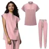 Novo Conjunto de Uniforme Cirúrgico de Manga Curta para o Verão, Jaleco Cirúrgico sem Manga, Uniforme de Trabalho para Médico de Salão de Beleza, Uniforme Cirúrgico Médico