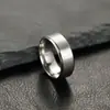 Acessórios de Moda Europeus e Americanos, Anéis Dominadores de Aço Titânio Masculinos, Anéis de Casal, Anéis Lisos Foscos, 8mm Degrau Cor Aço Fosco