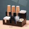 Estante de Almacenamiento de Pañuelos para Tapa de Vaso, Soporte para Vasos de Papel para Tienda de Té con Leche, Caja de Almacenamiento Multifuncional para Bar, Separador de Vasos, Caja de Almacenamiento para Cafetería