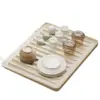 Tapete Drenante de Silicona para Encimera con Agujeros de Drenaje, Tapete Secador de Utensilios de Cocina, Tapete Desviador de Agua para Fregadero, Tapete Filtro Secador de Platos