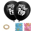 Balões Pretos de 36 polegadas para Revelação de Gênero Festa de Aniversário de Bebê Decoração Balões de Revelação Balões Redondos de Látex