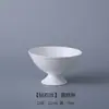 Louça Branca Pura Estilo Europeu Tigela Simples para Arroz Doméstico Exportação Tigela de Cerâmica Hotel Tigela de Sopa Gravada e Prato Peças Combinadas
