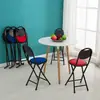 Venta directa de fábrica silla plegable minimalista para el hogar silla redonda pequeña para adultos redonda simple superficie suave silla con respaldo suministro de fábrica