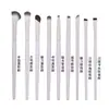 Set de 10 Pinceles para Sombras de Ojos de Porcelana Nube de Venta Caliente Transfronteriza, Set de Pinceles para Maquillaje de Ojos de Cerdas Suaves, Pincel para Sombra de Nariz, Pincel Corrector