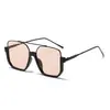 Gafas de sol negras con montura generosa para mujer, estilo coreano de verano, gafas de sol color leonado de alta calidad, para sesión de fotos callejeras, para hombre a la moda.