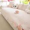 Nuevo Cojín de Sofá Estilo Princesa Cuatro Estaciones Universal Cojín de Asiento de Chenilla Antideslizante Fijo Tela de Cubierta de Sala de Estar de Gama Alta