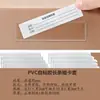 Funda Adhesiva para Tarjeta de PVC Transparente Bolsa Tira Larga Se Puede Pegar con Adhesivo Trasero Estante de Almacén Caja de Rotación Material de Inserción Etiqueta Metabo