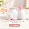 Nueva Planta Potted de Conejo de Dibujos Animados Creativa de Vinilo, Linda Decoración de Escritorio, Almacenamiento de Papelería, Venta al por Mayor, Regalo para Niñas