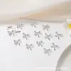 Joias para Unhas Artísticas Transfronteiriças Laço Metal Liga de Zinco Unha para Usar Joias de Unha Fabricante Atacado Unha Artística Borboleta