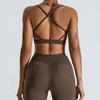 Gran Venta No Reembolsable No Intercambiable Hermoso Sujetador de Yoga de Espalda para Mujer Sujetador Deportivo para Correr Secado Rápido Ajustado para Exterior Ropa de Yoga para Fitness