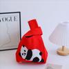 Bonito Panda mulheres malha bolsa de pulso saco saindo ombro balde saco All-match malha saco Tote Bag