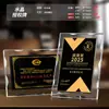 Placa de Prêmio de Cristal Personalizada, Medalha de Honra de Alto Padrão, Prêmios de Reunião Anual, Troféu de Funcionário Destaque, Certificado de Lembrança de Campeão
